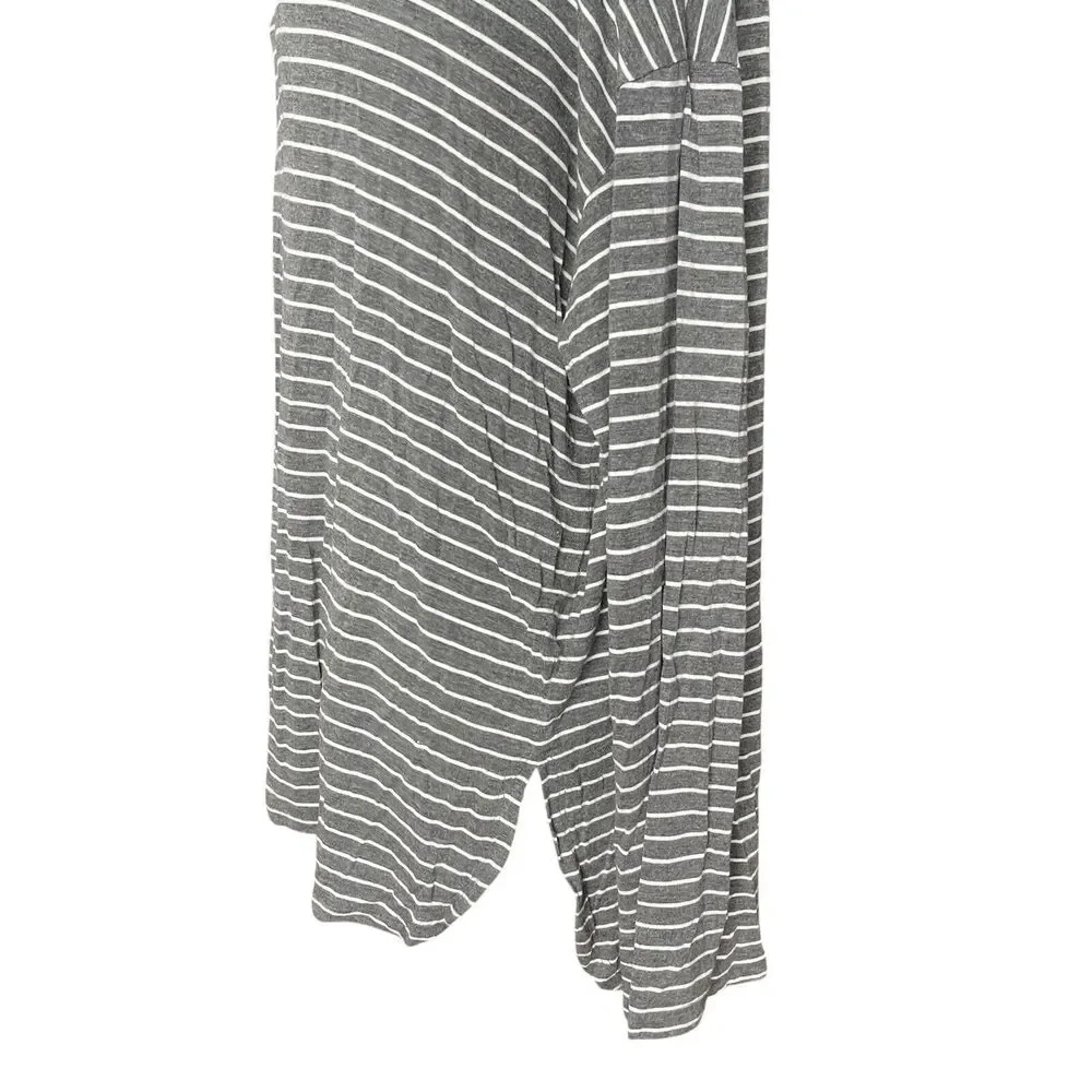 American Eagle Soft Sexy Large Tunic Top Vneck Long Sleeve Tee Gray
